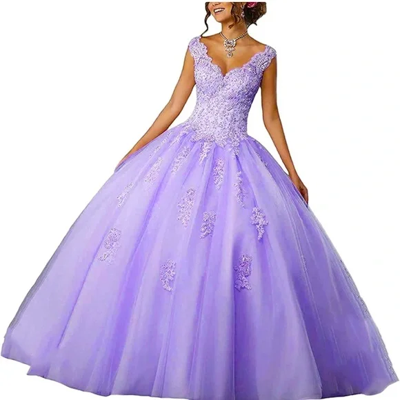 Ball Gown Quince Dress/ Sweet 16 Princess Dress for Teens | Color: Purple | Size: 2 | Pm-97816536'S Closet